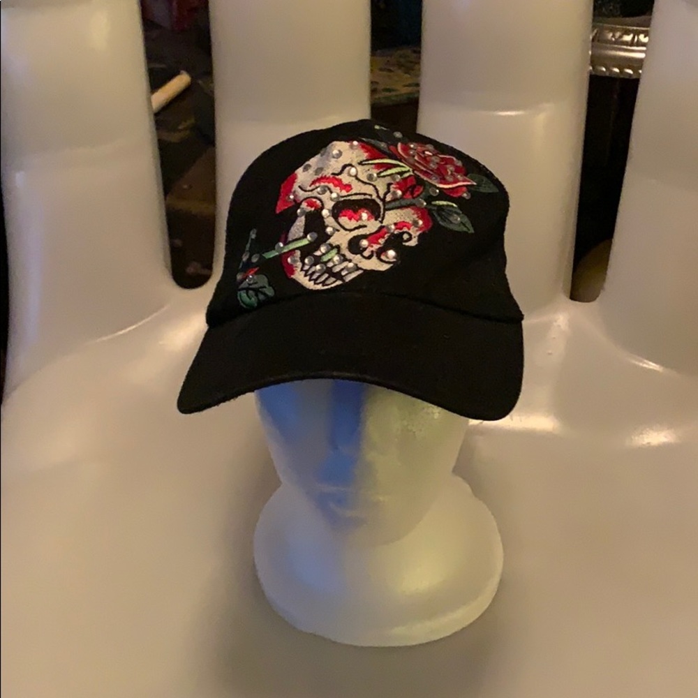 Skull & Rose Baseball Style Hat